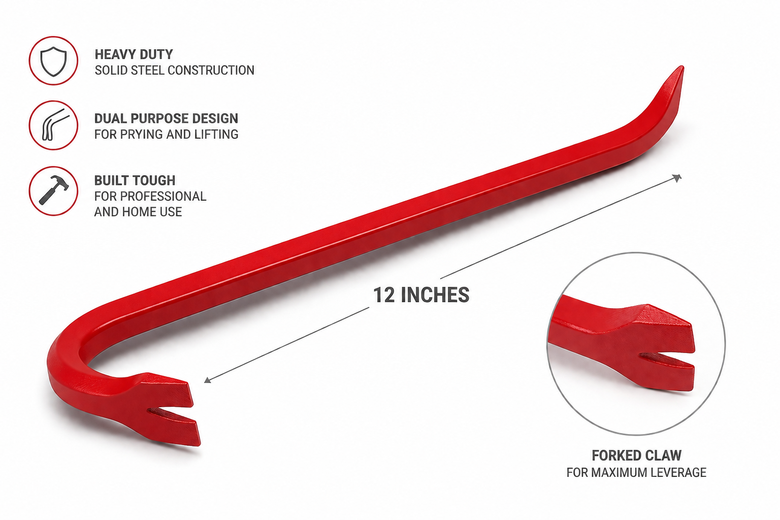 12" Heavy Duty Crowbar