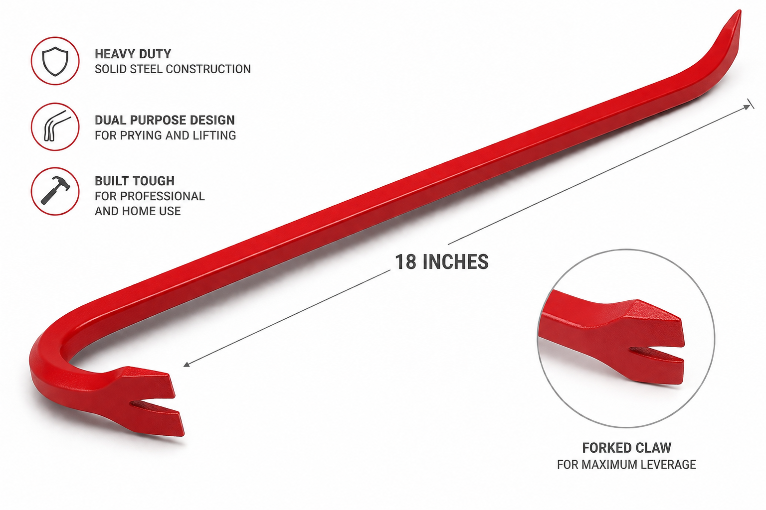 18" Heavy Duty Crowbar