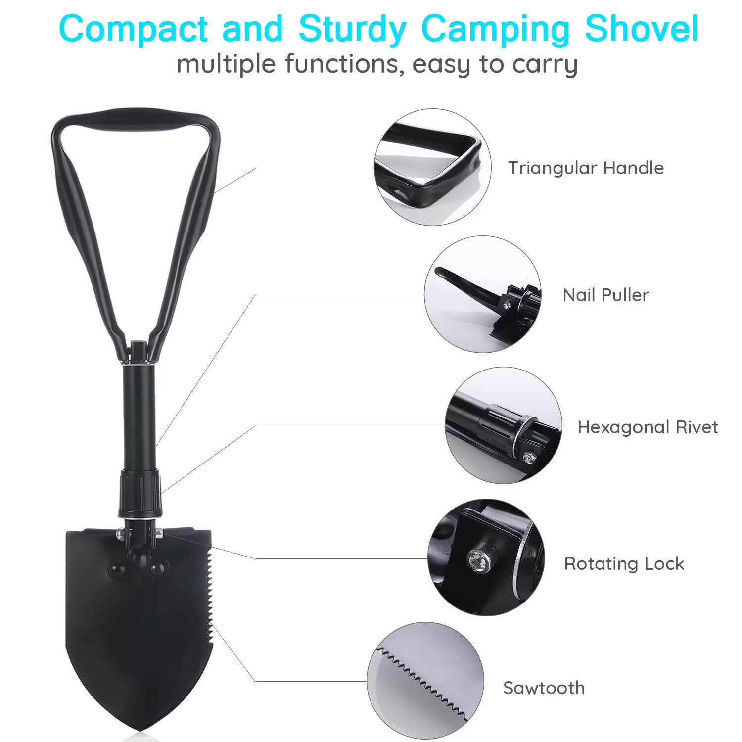 TOC Folding Entrenching Shovel