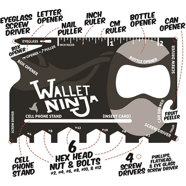 Wallet Ninja Multi-Tool Card